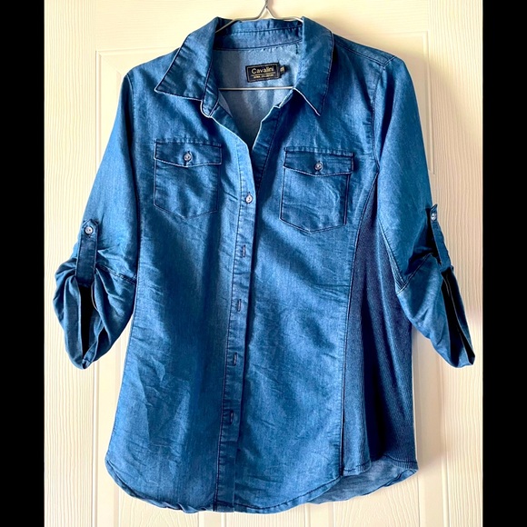 Cavalini | Tops | Cavalini Denim Shirt 